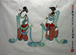 205窟_対舞(唐代)